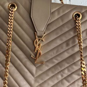 YSL Saint Laurent Chevron Handbag Tote monogram